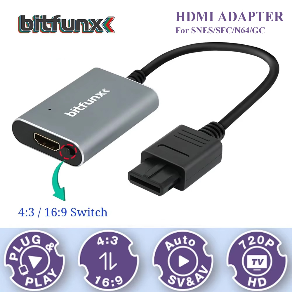 Retro Gaming Kiosk - Bitfunx 720P Svideo / AV Ke