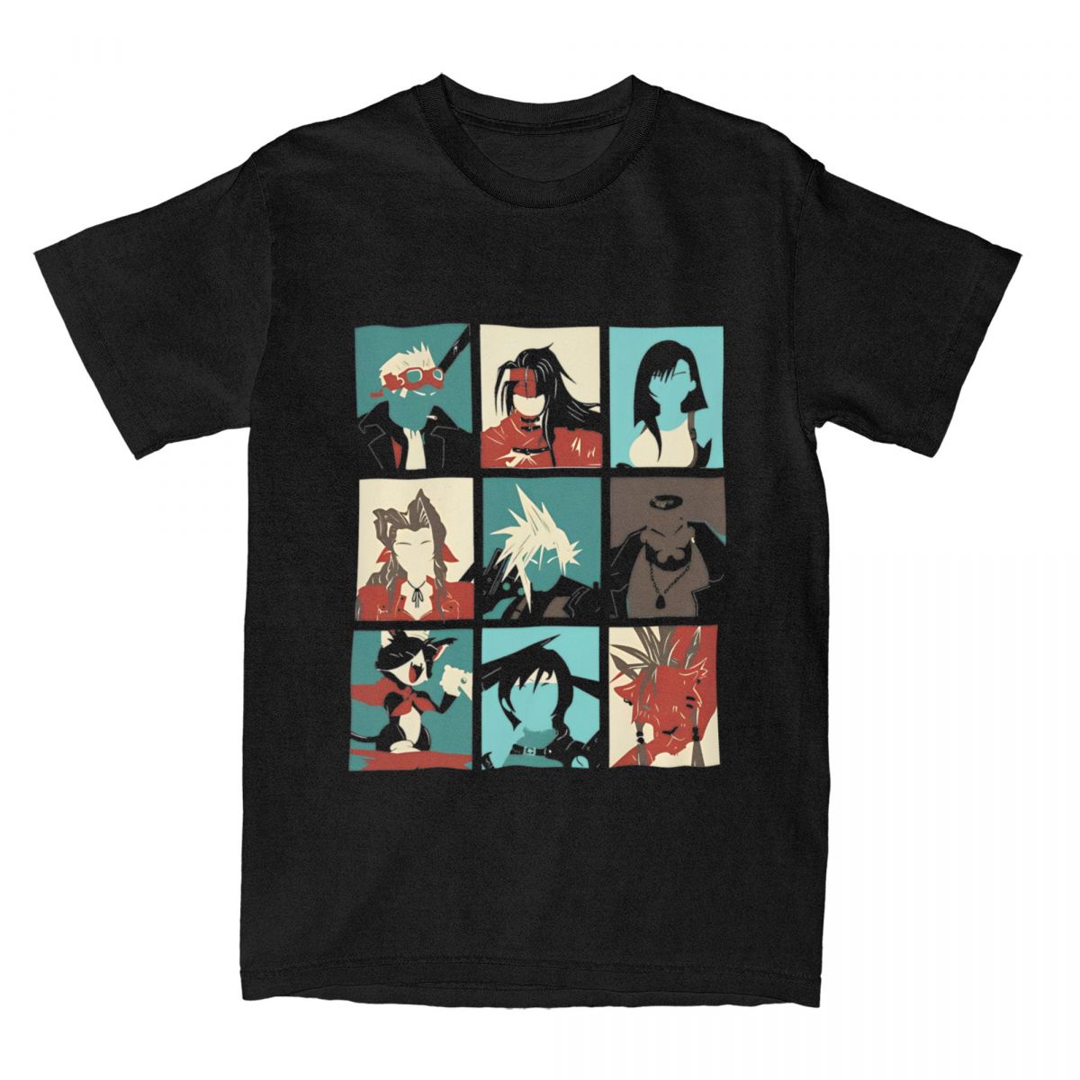 Retro Gaming T Shirt - Fantasy Final 7 T-Shirt Poster permainan