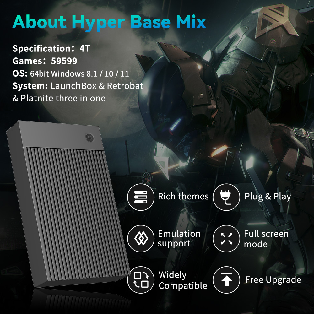 Hyper Base Mix 4TB Konsol Game - Retro Gaming Kiosk ulasan dan harga