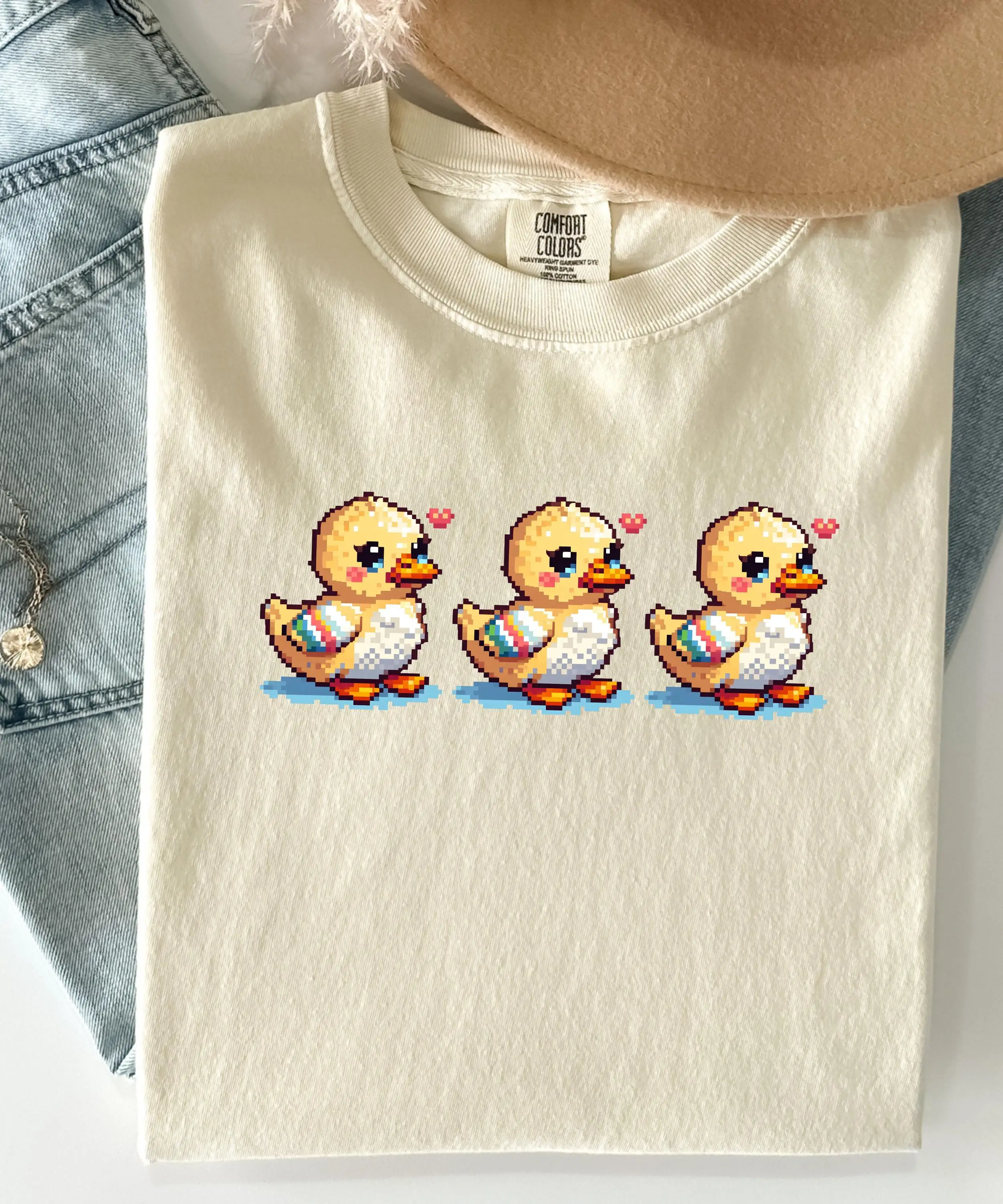 Kaos Pixel Cute Ducks Retro Ga - Retro Gaming T Shirt ulasan dan harga
