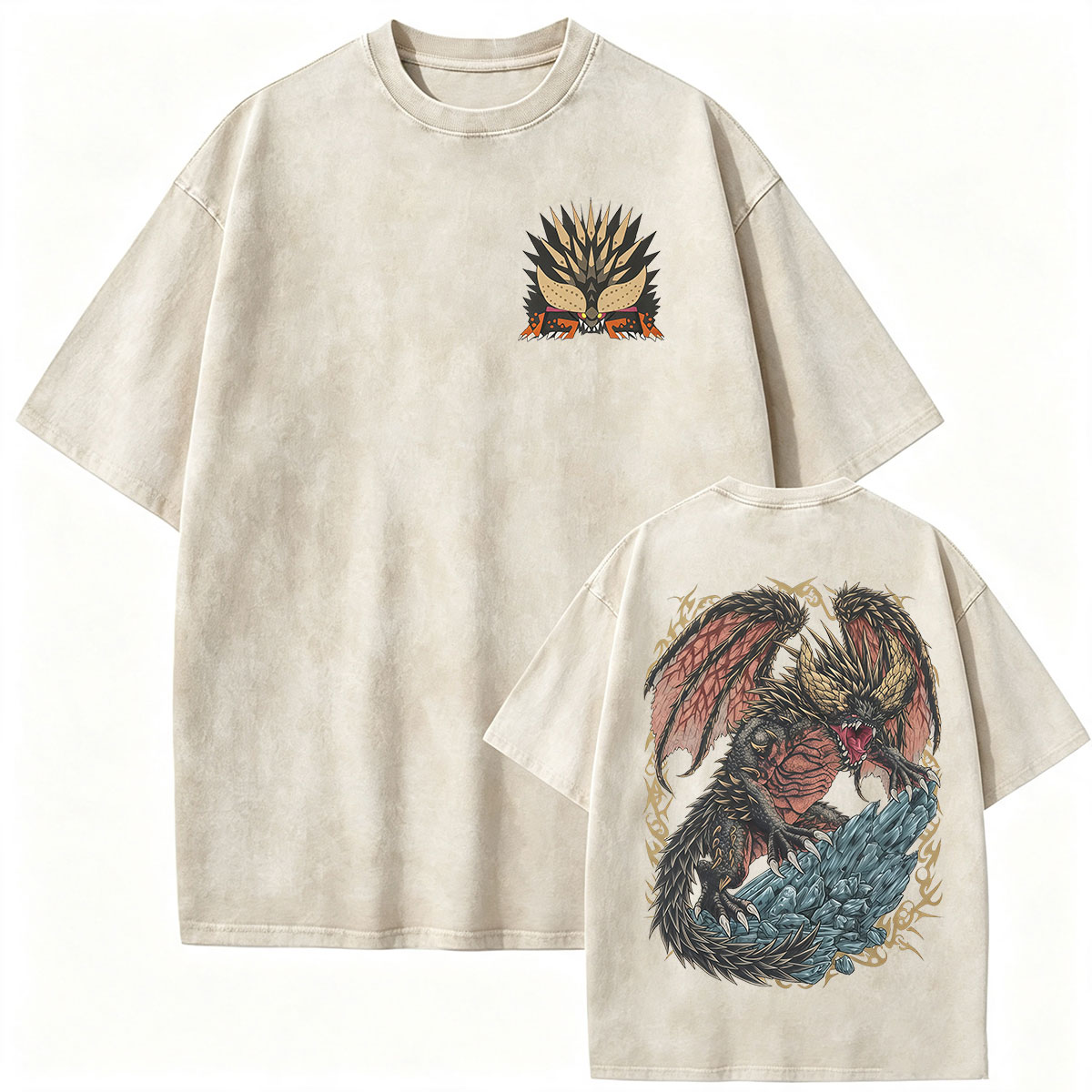 Kaos Grafis Monster Hunter Vin - Retro Gaming T Shirt ulasan dan harga