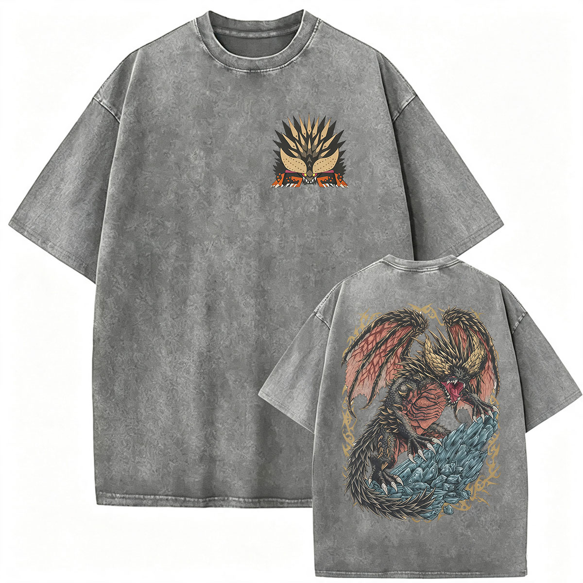 Kaos Grafis Monster Hunter Vin - Retro Gaming T Shirt ulasan dan harga
