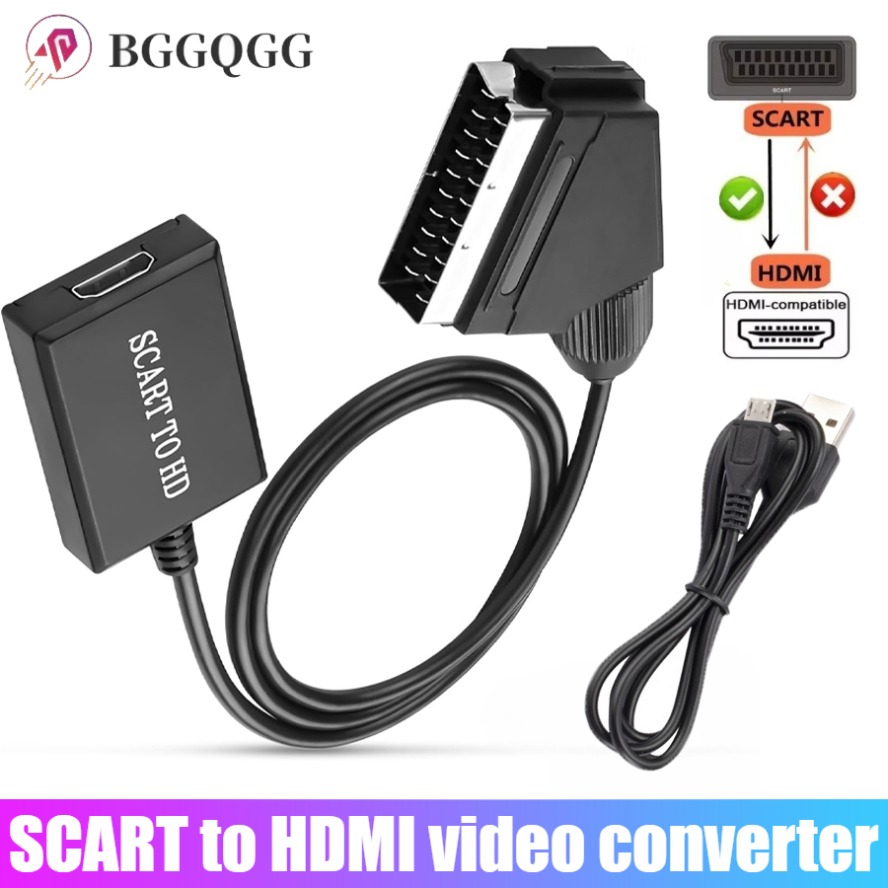 Kabel Adaptor Konverter Kelas  - Scart To Hdmi ulasan dan harga